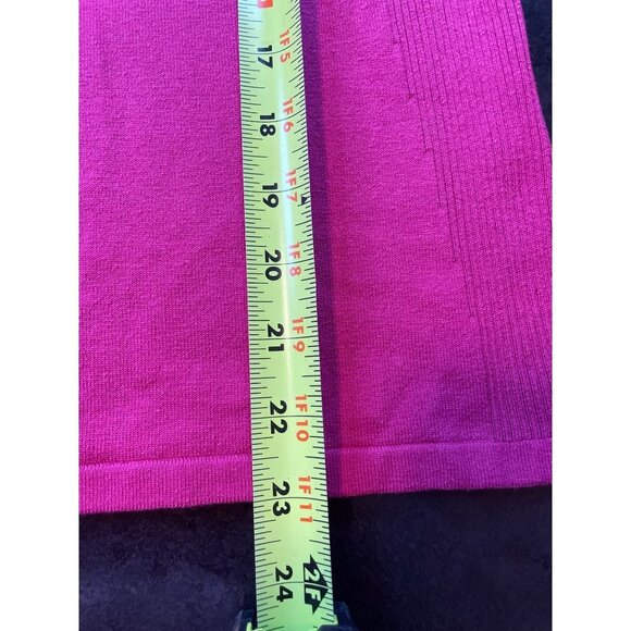 Saguaro Pink Barbie Turtleneck Ribbed Stretch Silk Long Sleeve Sweater Sz S - Picture 9 of 9